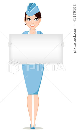 Stewardess in professional uniform Stewardess in professional uniform 41179198