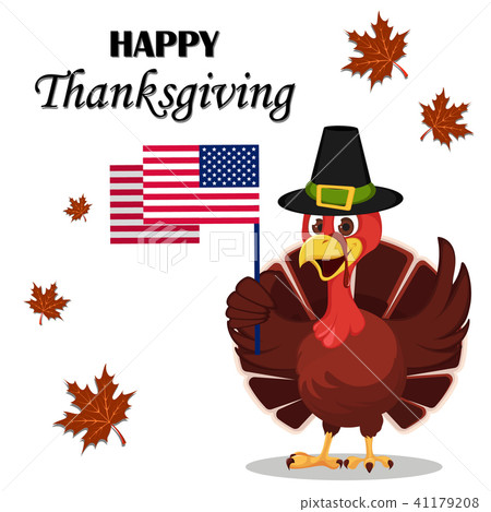 Thanksgiving greeting card with a turkey bird Thanksgiving greeting card with a turkey bird 41179208