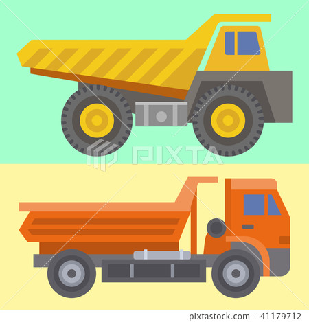 Construction delivery truck vector transportation vehicle construct and road trucking machine 41179712