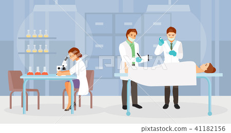 Forensic medical experts vector Forensic medical experts vector 41182156