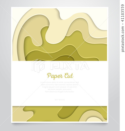 Abstract green layout - vector paper cut banner - Stock Illustration ...