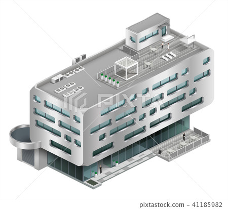 Isometric building shopping Mall - Stock Illustration [41185982] - PIXTA