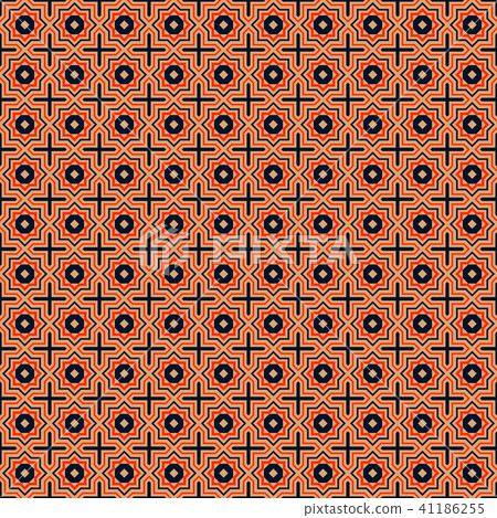 Oriental pattern seamless vector tiny shape line style. 41186255