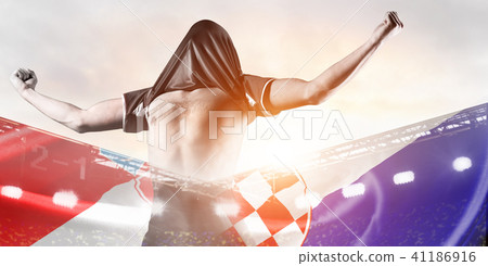 Croatia player celebrating goal 41186916