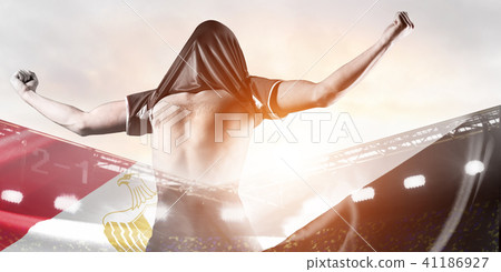 Egypt player celebrating goal 41186927