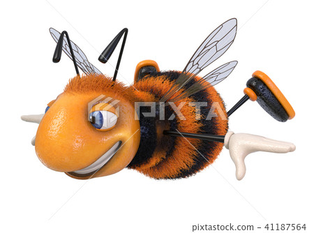 3d illustration bumblebee funny cartoon character 41187564