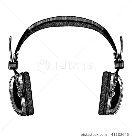 Headphones.  illustration. Rock music festival. Print for t-shirt, tee, poster 41188646