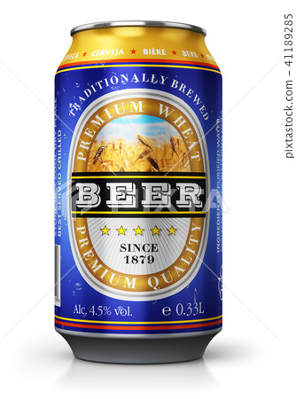 Light wheat beer can isolated on white background 41189285