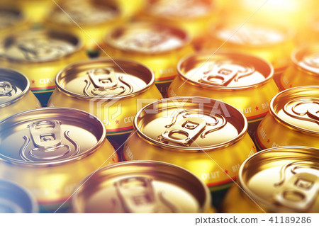 Metal beer drink cans 41189286