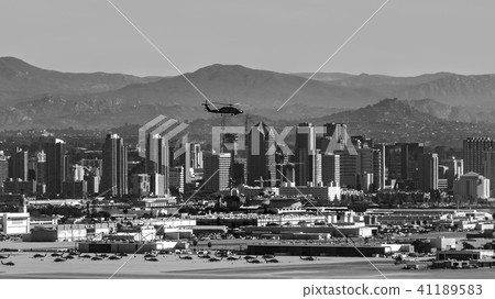 Helicopter downtown San Diego 41189583