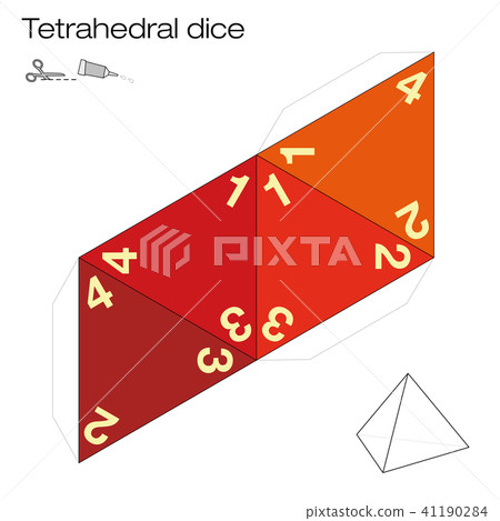 Tetrahedral Dice Platonic Solid Template Tetrahedral Dice Platonic Solid Template 41190284