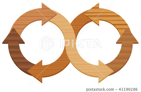 Wooden Infinity Symbol Circuit Arrows 41190286