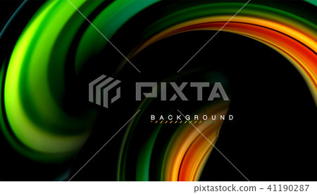 Fluid mixing colors, vector wave abstract background Fluid mixing colors, vector wave abstract background 41190287