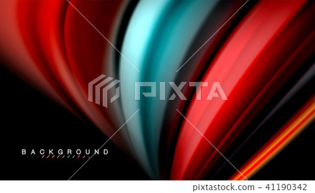 Fluid mixing colors, vector wave abstract background 41190342