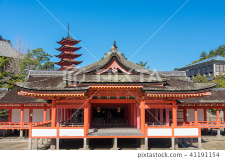 Itsukushima shrine in Miyajima in Hi 41191154