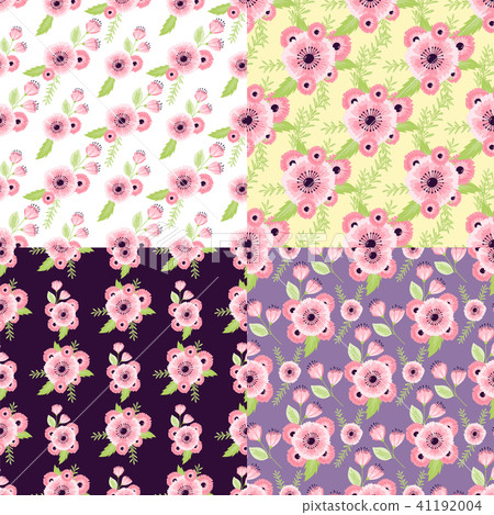 Nature flower illustration seamless pattern background floral summer vector Nature flower illustration seamless pattern background floral summer vector 41192004