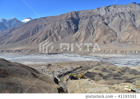 Himalaya mountainous region in India Key Village in Spit Valley beautiful mountains and rivers and villages Himalaya mountainous region in India Key Village in Spit Valley beautiful mountains and rivers and villages 41193391