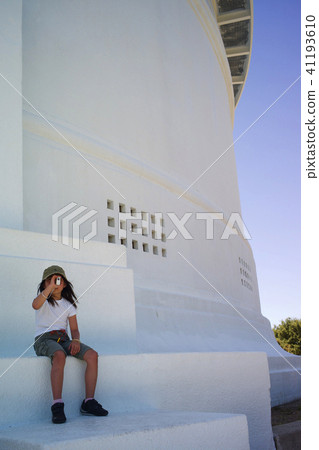 Girl looking into monocular 41193610
