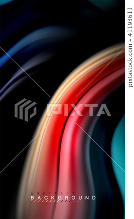 Fluid mixing colors, vector wave abstract background 41193611