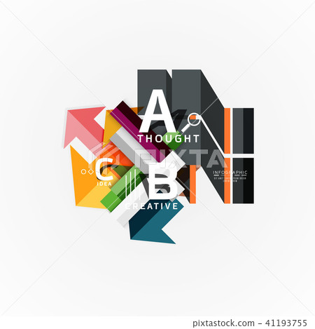 Abstract geometric option infographic banners, a b c steps process 41193755