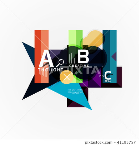 Abstract geometric option infographic banners, a b c steps process 41193757