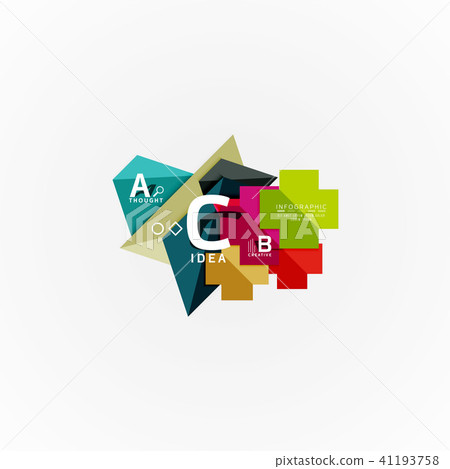 Abstract geometric option infographic banners, a b c steps process 41193758