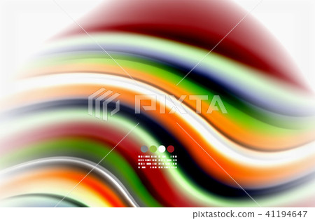 Rainbow color waves, vector blurred abstract background 41194647
