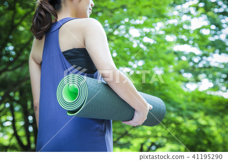 Yoga Pilates fitness women exercise 41195290