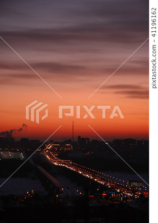 City at sunset 41196162