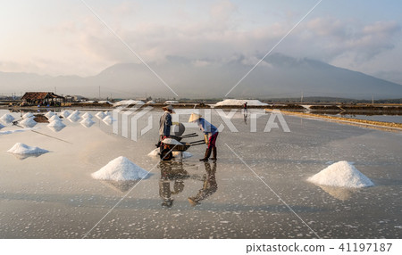 Salt field in Nha Trang, Vietnam 41197187