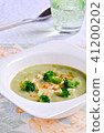 Broccoli Soup, Cremy Broccoli Soup, Stock Photo 41200202