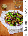 Eggplant(Aubergine) and Avocado Salad, Stock Photo 41200203