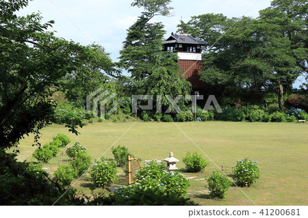 Kurobe castle ruins park Honmaru ruins Kurobe castle ruins park Honmaru ruins 41200681