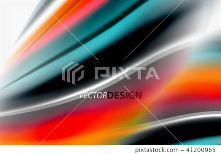 Rainbow color waves, vector blurred abstract background 41200965