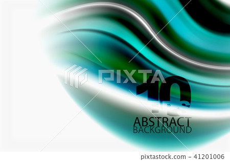 Rainbow color waves, vector blurred abstract background 41201006