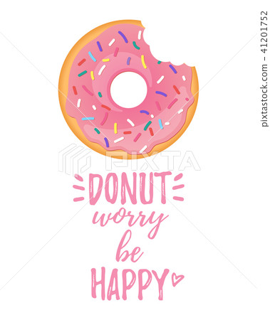 poster design with bitten doughnut poster design with bitten doughnut 41201752