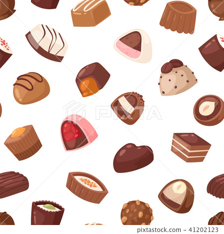 Chocolate candy vector sweet confection dessert with cocoa in confectionery shop illustration of Chocolate candy vector sweet confection dessert with cocoa in confectionery shop illustration of 41202123