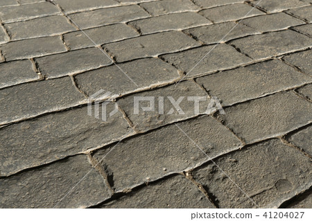 Stamped concrete pavement outdoor, mimics cobblestones pattern, decorative appearance colors and Stamped concrete pavement outdoor, mimics cobblestones pattern, decorative appearance colors and 41204027