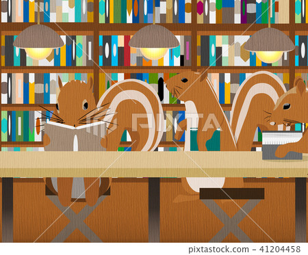 一隻喜歡書的松鼠 41204458