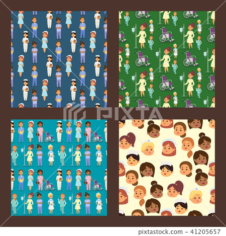 Doctor nurse character vector medical woman staff flat design hospital team people doctorate 41205657