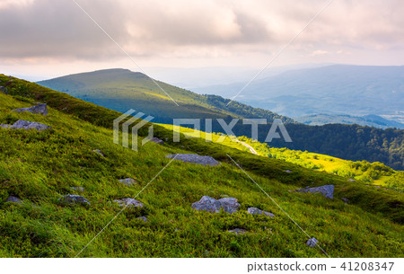 grassy slopes of Runa mountain in the morning 41208347