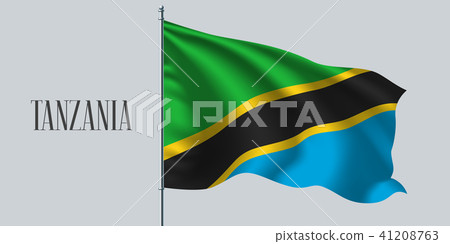 Tanzania waving flag vector illustration - Stock Illustration [41208763 ...