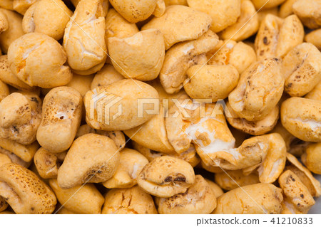 Roasted soft corn snack isolated on white Roasted soft corn snack isolated on white 41210833