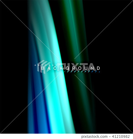 Fluid mixing colors vector wave abstract background design. Colorful mesh waves 41210982