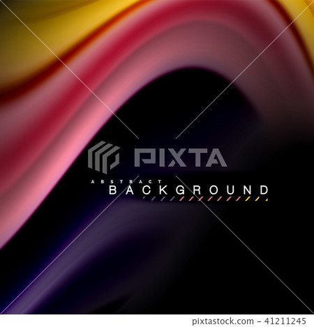 Fluid mixing colors vector wave abstract background design. Colorful mesh waves 41211245