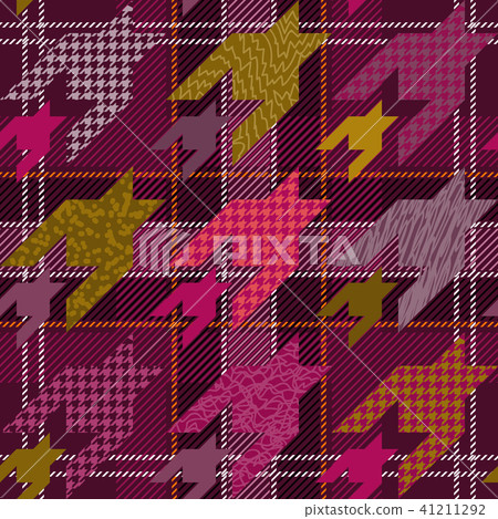 Grunge checkered textile print.  41211292