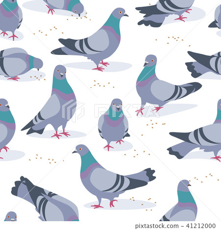 Gray Doves in Motion Seamless Pattern Gray Doves in Motion Seamless Pattern 41212000