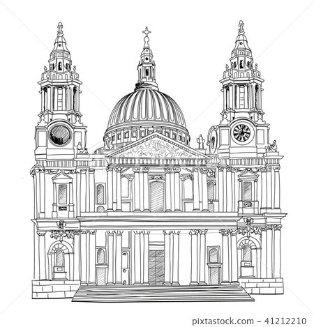 St. Paul Cathedral London city UK. Famous landmark 41212210
