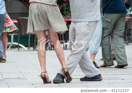 legs of couple of tango dancers in the street legs of couple of tango dancers in the street 41212237