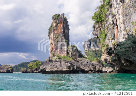 Popular travel tropical karst rocks Krabi Popular travel tropical karst rocks Krabi 41212591